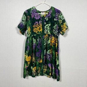 Floral Short Sleeve Hawaiian MuMu style Dress with pockets